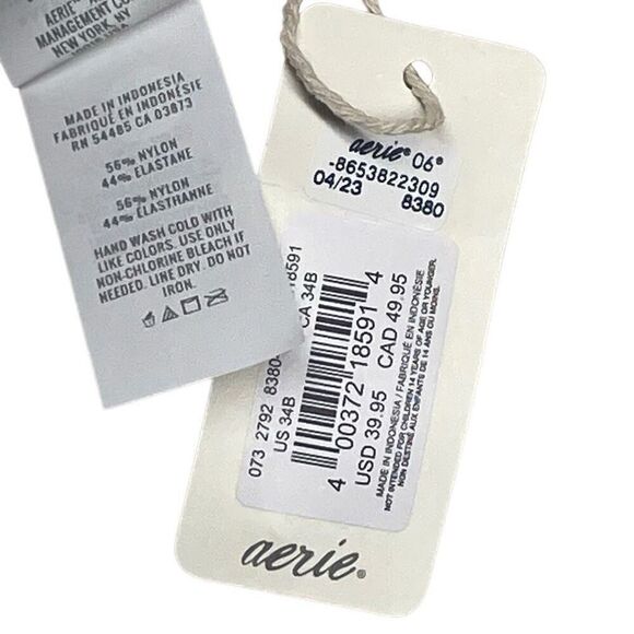 Aerie Smoothez Tan Nude Mesh Unlined Balconette Bra 34B - Picture 5 of 5